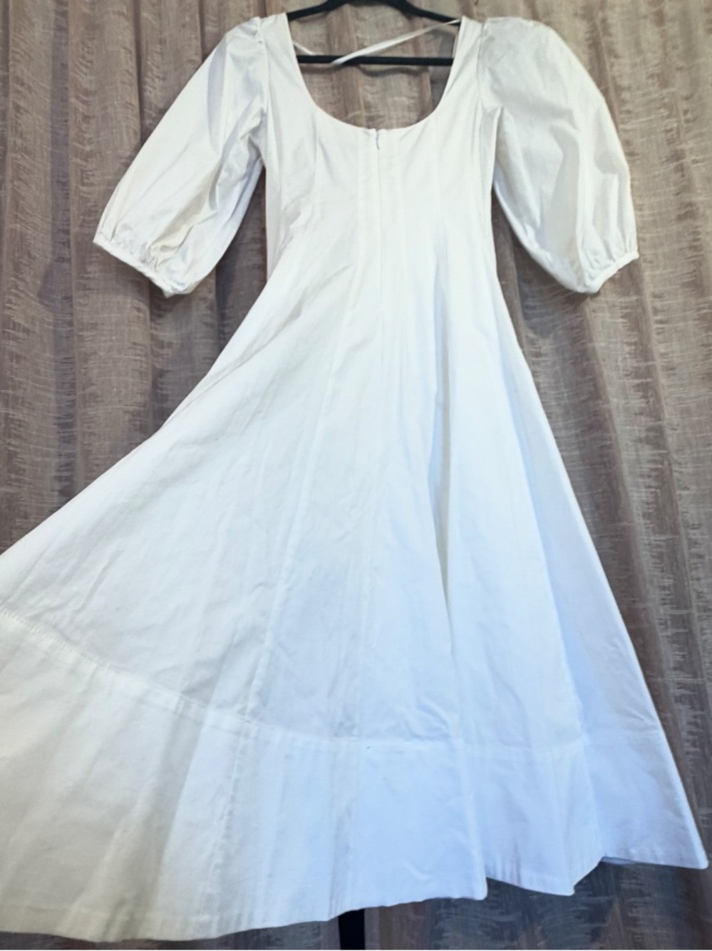 STAUD Swells Cotton Linen Midi Dress, NEW - Picture 5 of 16